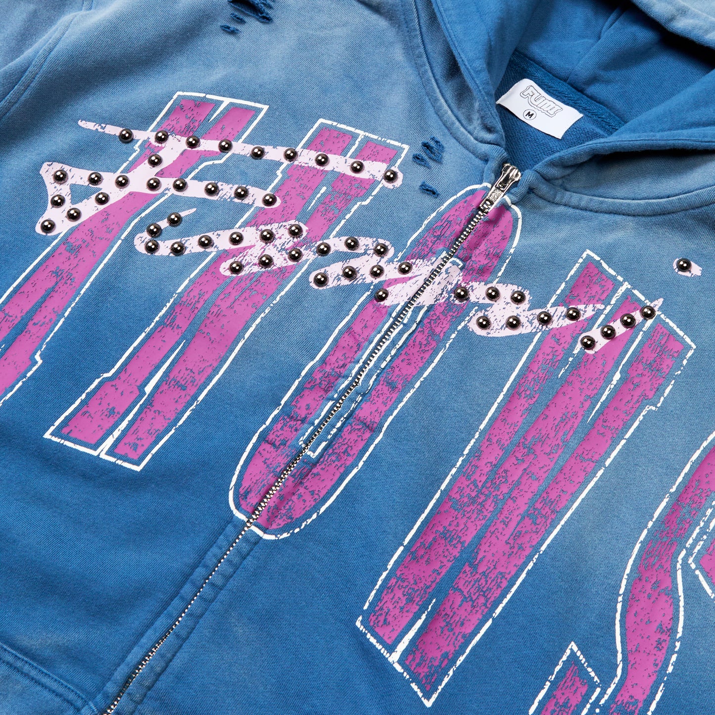 FUMIKNOWS Studed Smiley hoodie