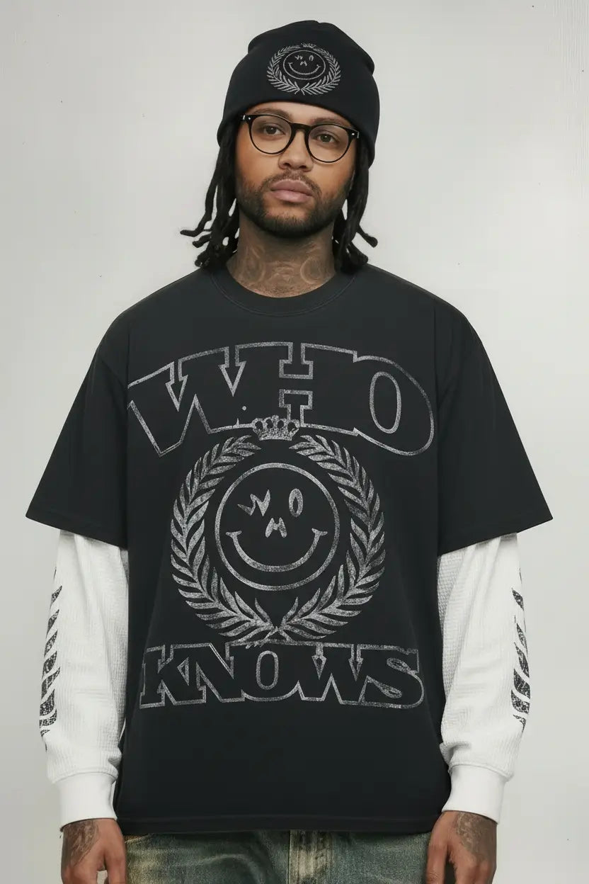 Who Knows ? Black Friday Double Layer shirt