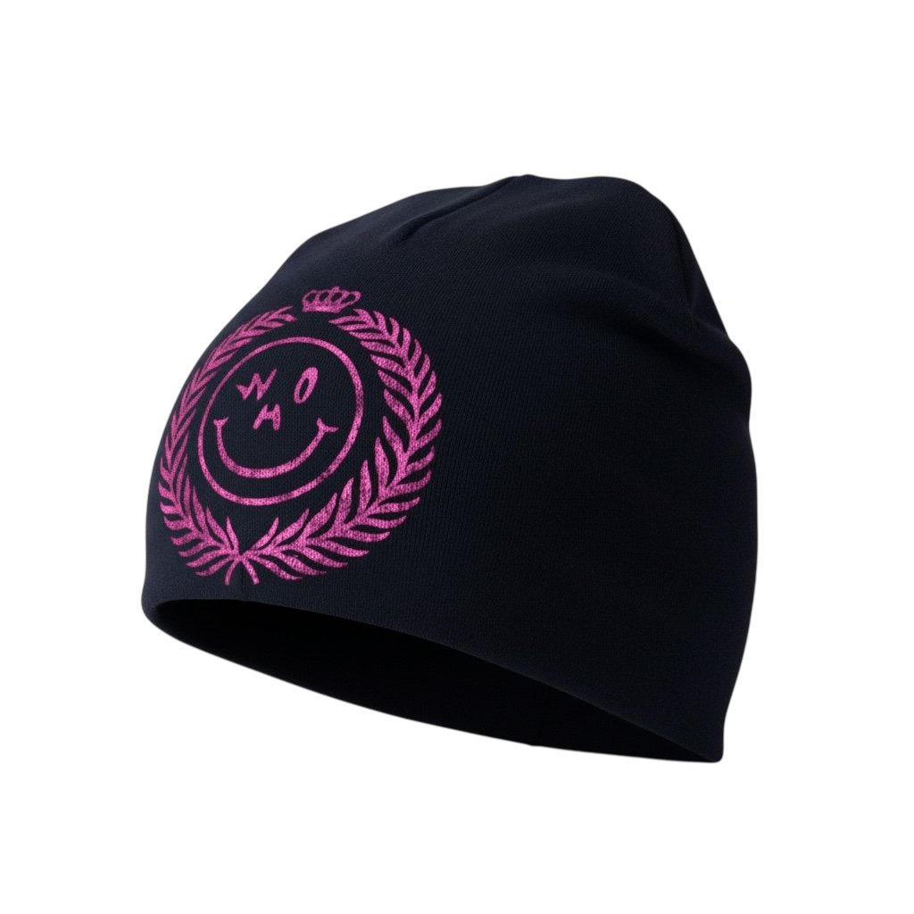 Who Knows ? Pink Laurel Wreath Skull Cap