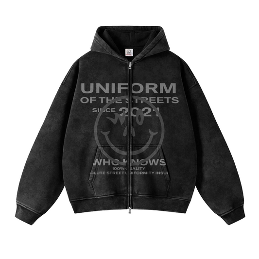 Who? Uniform zip hoodie