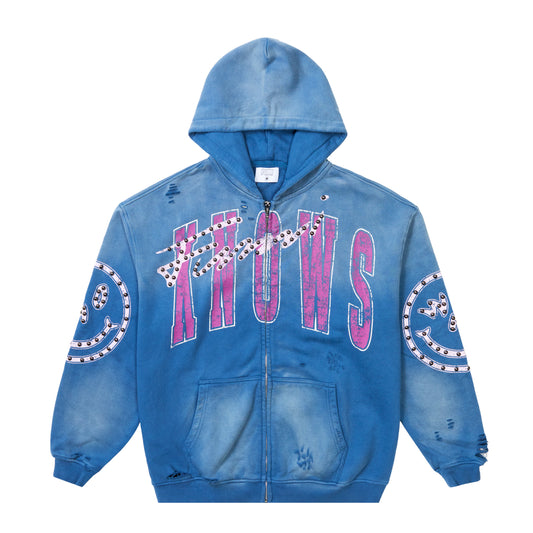 FUMIKNOWS Studed Smiley hoodie